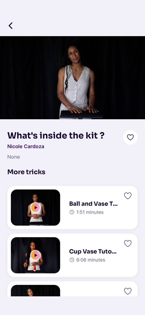 A video lesson in the app